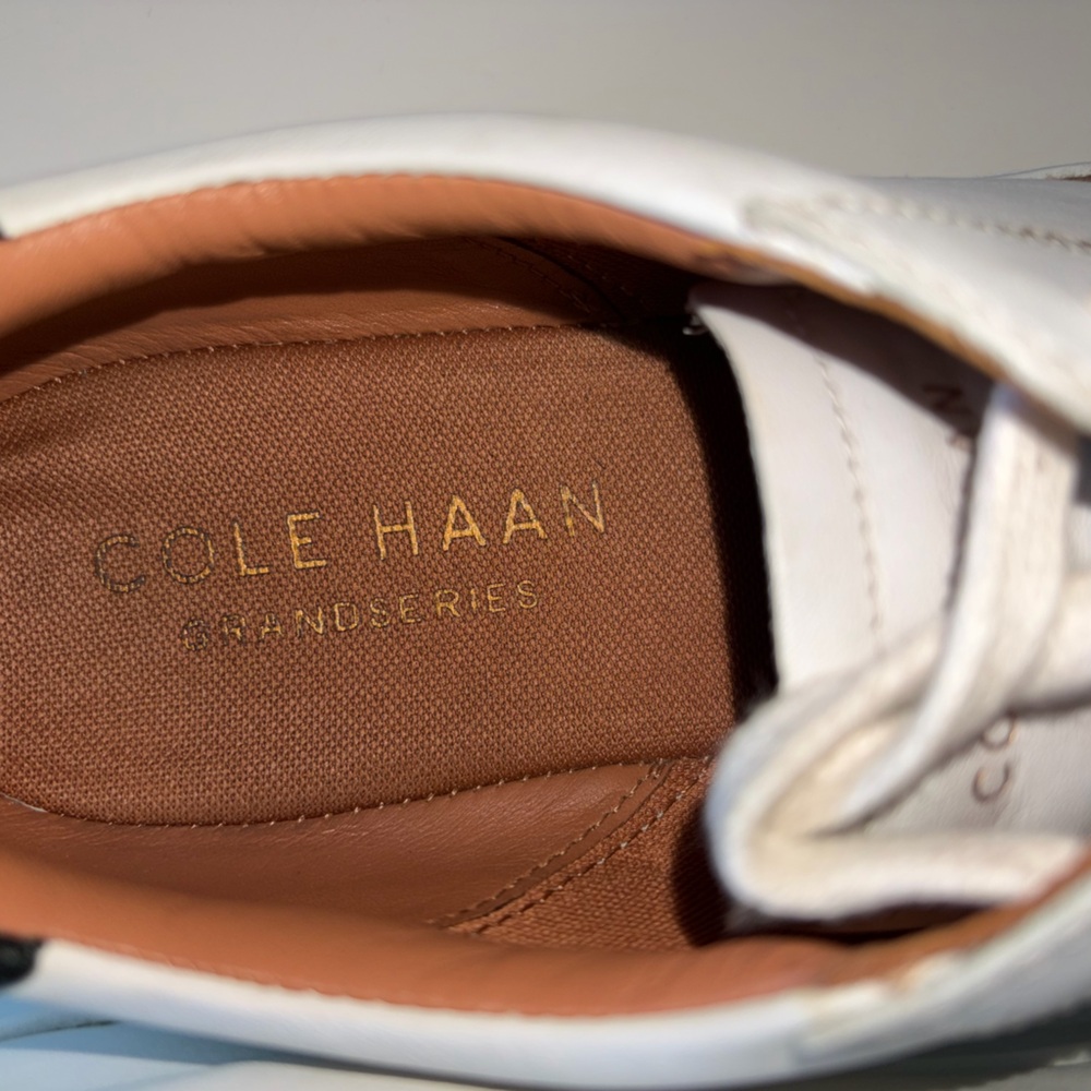 Cole Haan women's White and Brown Sneakers - Picture 6 of 9